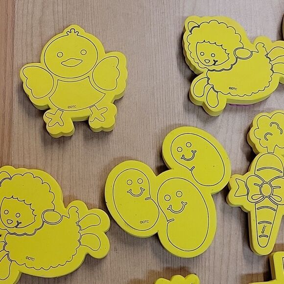 Lot Of 14 Chunky Foam Stamps For Arts And Crafts Painting. Easter - Picture 9 of 10